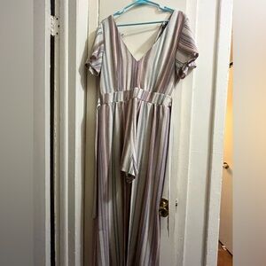 Crystal Doll Striped Juniors Jumpsuit | Size 13